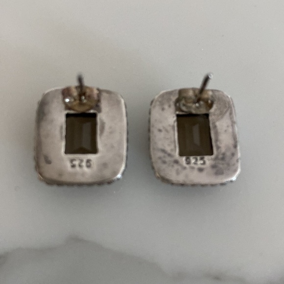 Sterling Silver and Topaz Earrings - Picture 5 of 6